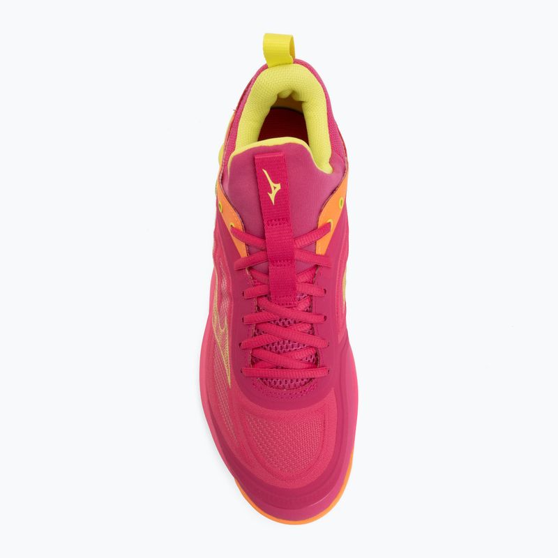 Volleyballschuhe Mizuno Wave Luminous 3 mugen pink tetra/fortune yellow/ligh 5