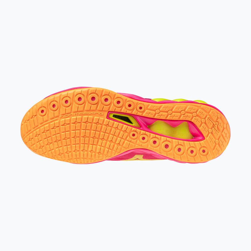 Volleyballschuhe Mizuno Wave Luminous 3 mugen pink tetra/fortune yellow/ligh 4