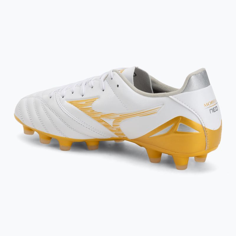 Fußballschuhe Mizuno Morelia Neo IV Pro FG white/mp gold/cool gray 3c 3