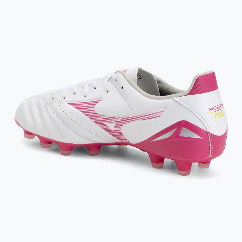 Fußballschuhe Mizuno Morelia Neo IV Pro FG white/fuchsia purple/fuchsia purple 3