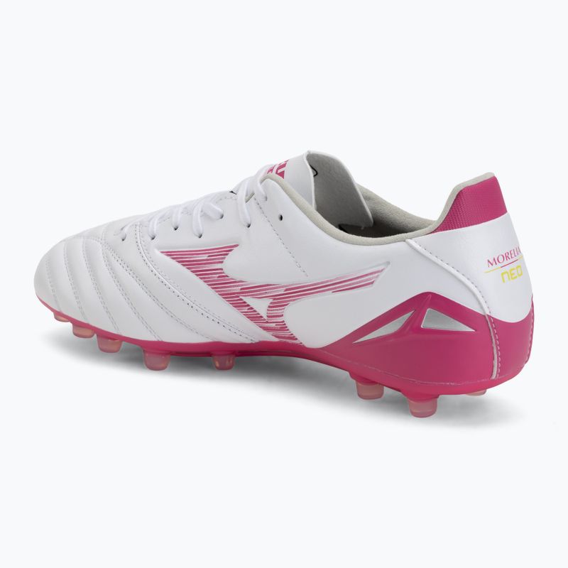 Fußballschuhe Mizuno Morelia Neo IV Pro AG white/fuchsia purple/fuchsia purple 3
