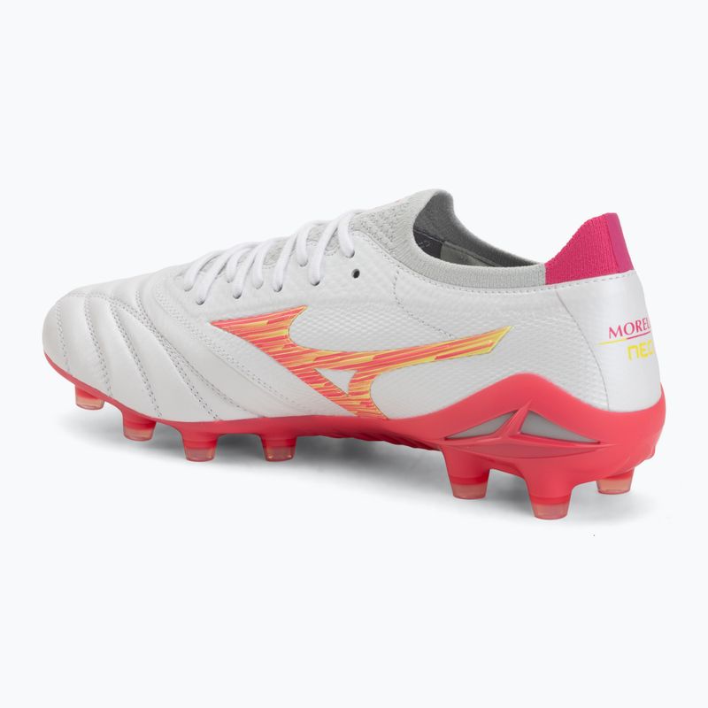 Fußballschuhe Mizuno Morelia Neo IV Beta Japan FG white/pink tetra/fuchsia purple 3