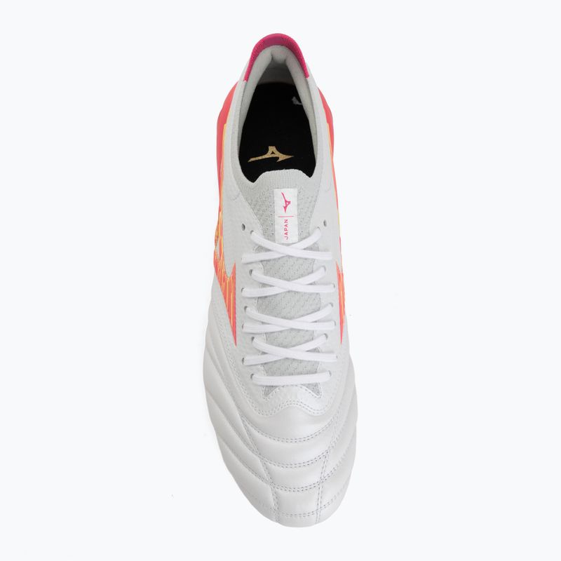 Fußballschuhe Mizuno Morelia Neo IV Beta Japan FG white/pink tetra/fuchsia purple 5