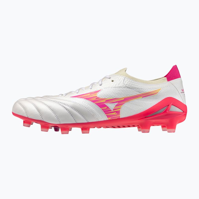 Fußballschuhe Mizuno Morelia Neo IV Beta Elite FG white/pink tetra/fuchsia purple