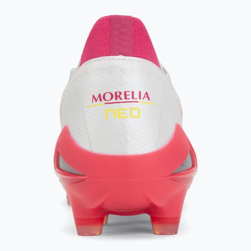 Fußballschuhe Mizuno Morelia Neo IV Beta Elite FG white/pink tetra/fuchsia purple 6