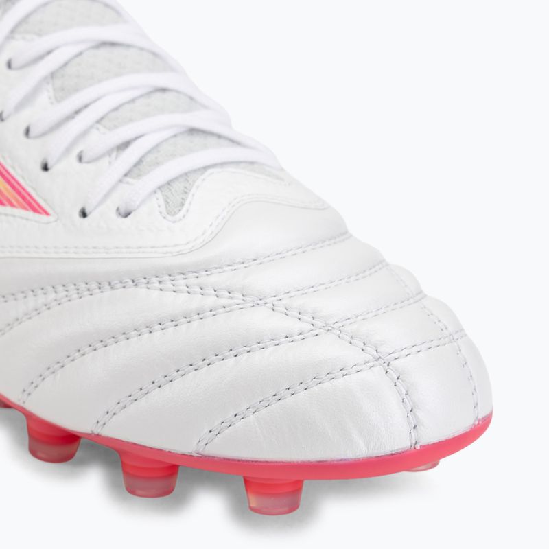 Fußballschuhe Mizuno Morelia Neo IV Beta Elite FG white/pink tetra/fuchsia purple 7