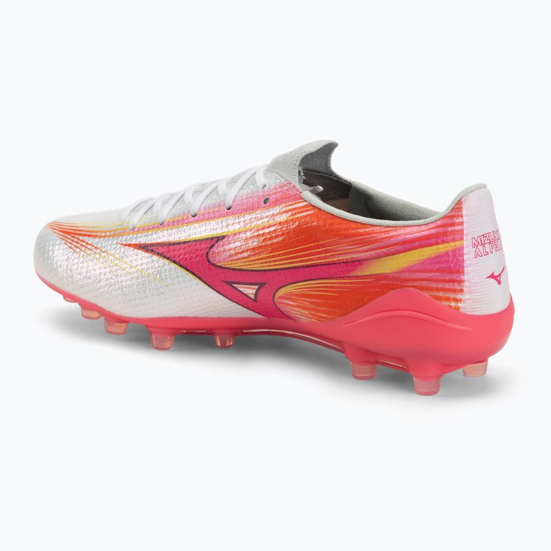 Fußballschuhe Mizuno Alpha III Japan AG white/fuchsia purple 3
