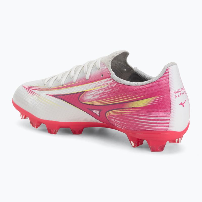 Kinder-Fußballschuhe Mizuno Alfa III Select Jr FG white/fuchsia purple 3