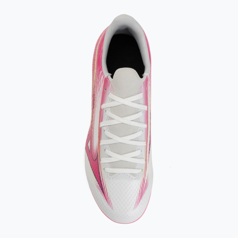 Kinder-Fußballschuhe Mizuno Alfa III Select Jr FG white/fuchsia purple 5