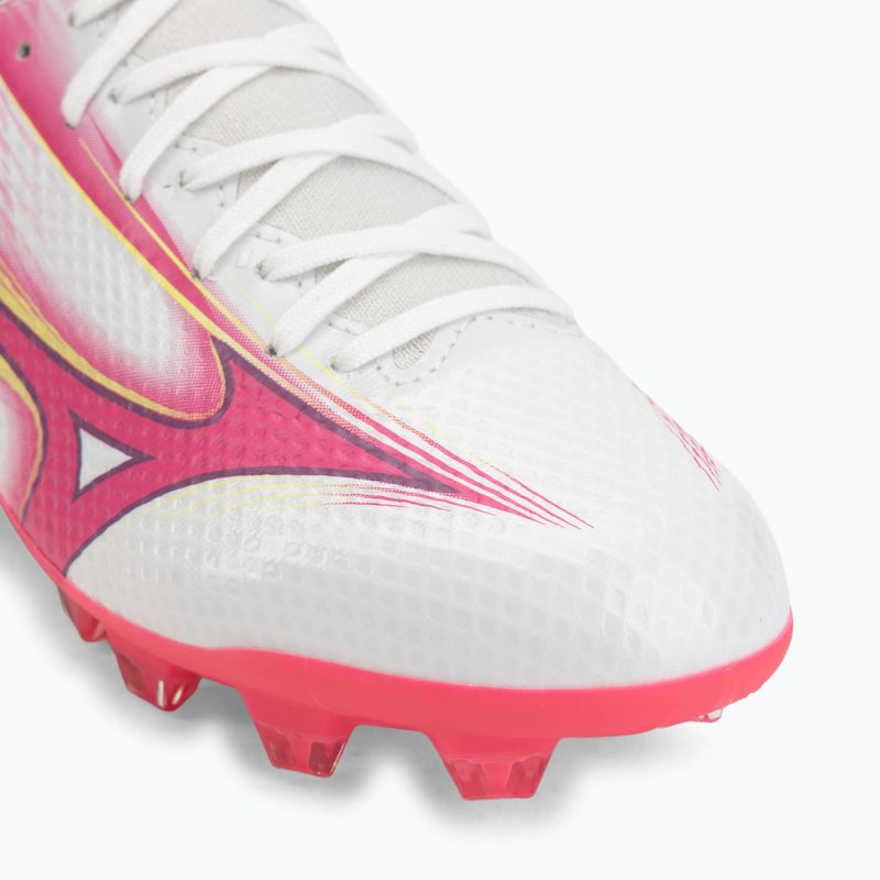 Kinder-Fußballschuhe Mizuno Alfa III Select Jr FG white/fuchsia purple 7