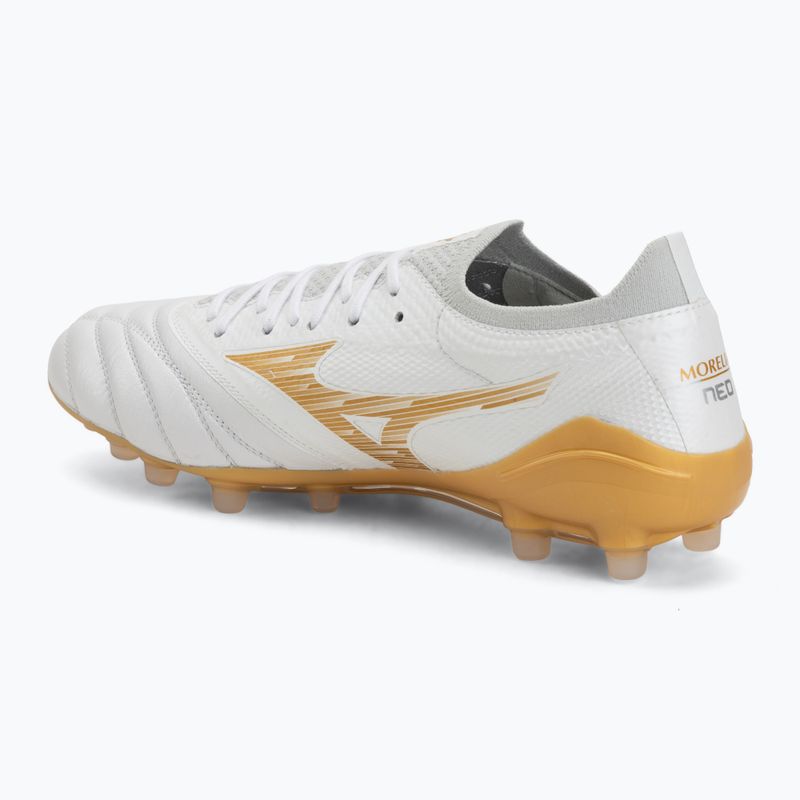 Fußballschuhe Mizuno Morelia Neo IV Beta Elite AG white/mp gold/cool gray 3c 3