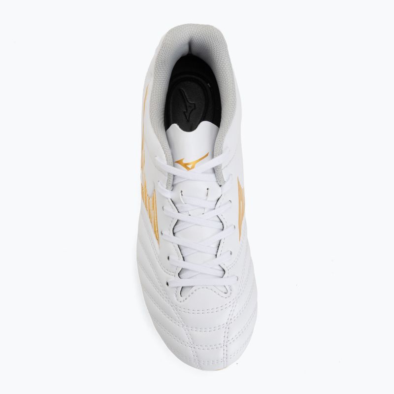 Kinder-Fußballschuhe Mizuno Monarcida Neo III Select FG white/mp gold 5