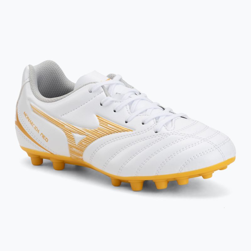 Kinder-Fußballschuhe Mizuno Monarcida Neo III Select AG white/mp gold