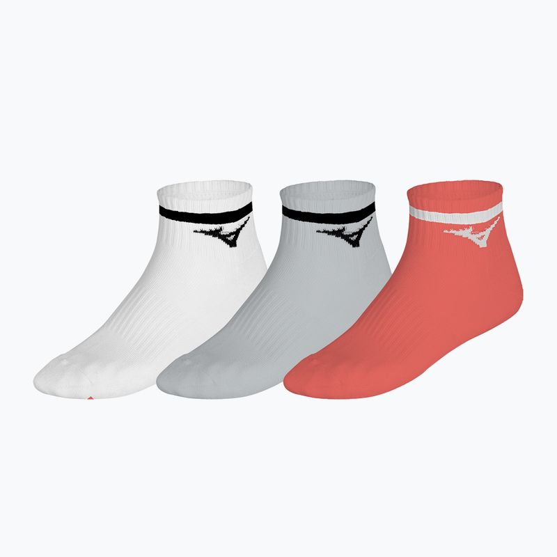 Socken Mizuno Training With Line white/cloudspace/lava orange 8
