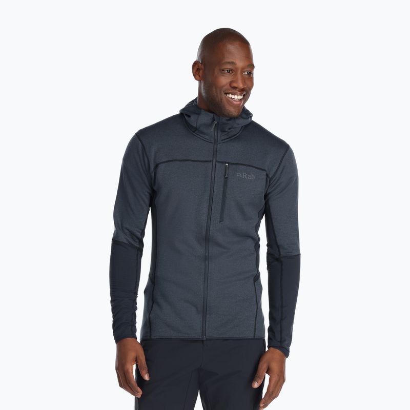 Herren-Trekkingjacke Rab Ascendor Hoody grau QFF-42