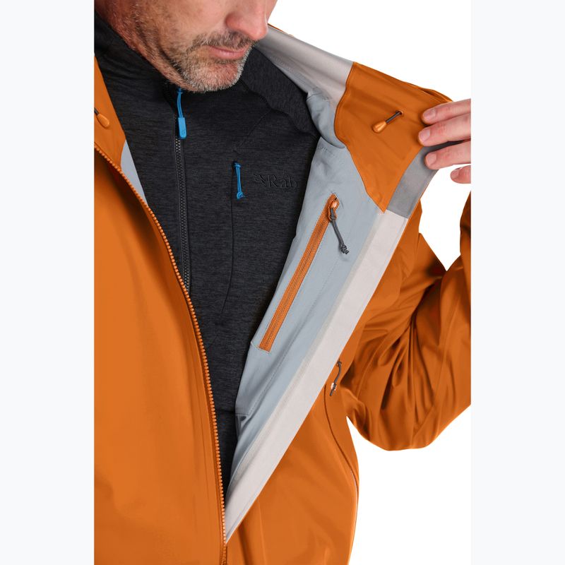 Regenjacke Herren Rab Kinetic Alpine 2.0 marmalade 5