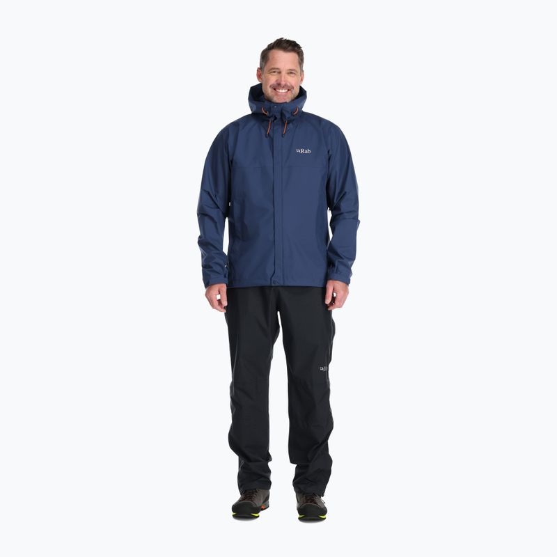 Rab Downpour Eco Herren Regenjacke blau QWG-82-DIK-SML 3