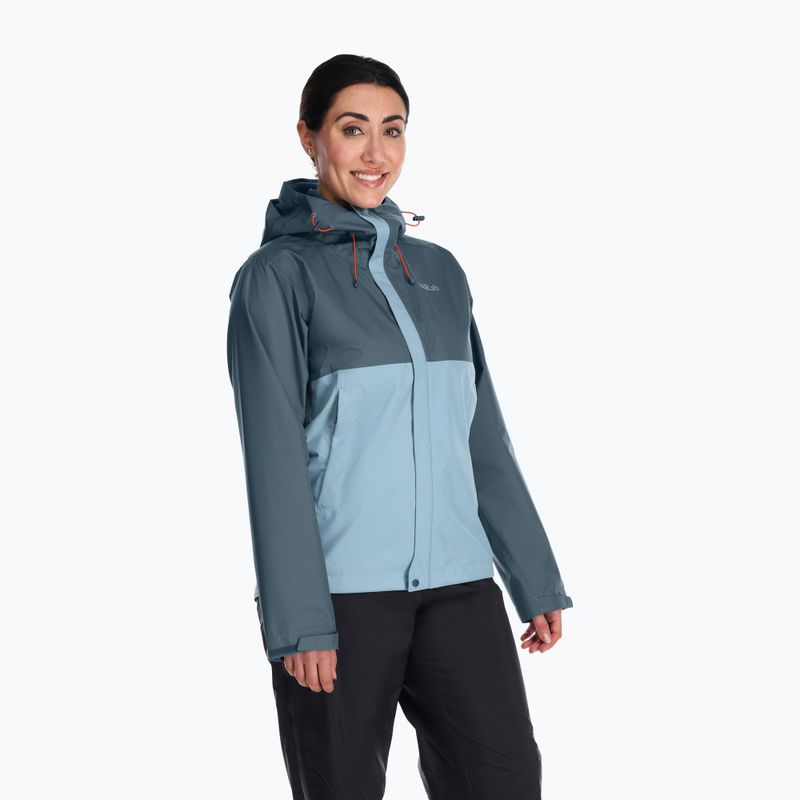 Rab Downpour Eco Damen Regenjacke blau QWG-83-OBC-08