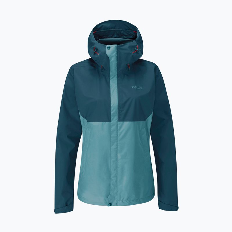 Rab Downpour Eco Damen Regenjacke blau QWG-83-OBC-08 7