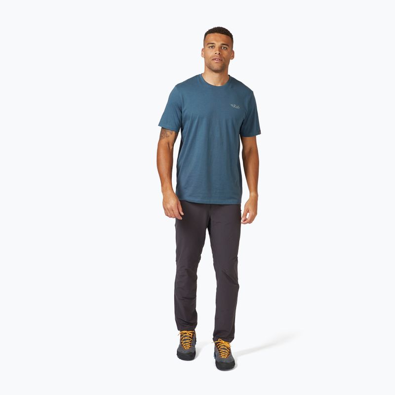 Wandershirt trekking Herren Rab Stance Mountain Peak blau QCB-66 3