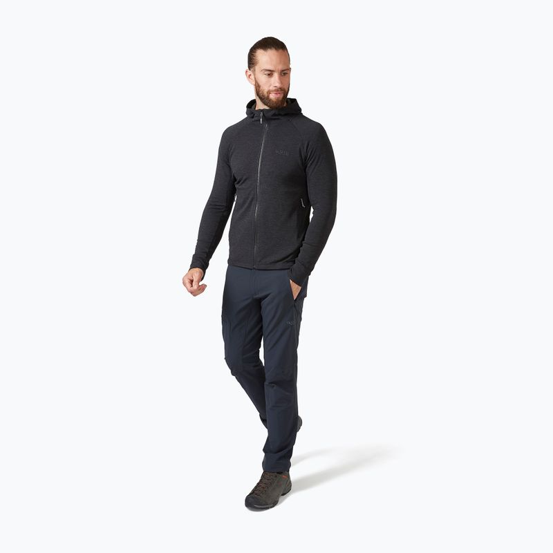 Herren trekking Sweatshirt Rab Nexus Hoody schwarz QFF-7 3