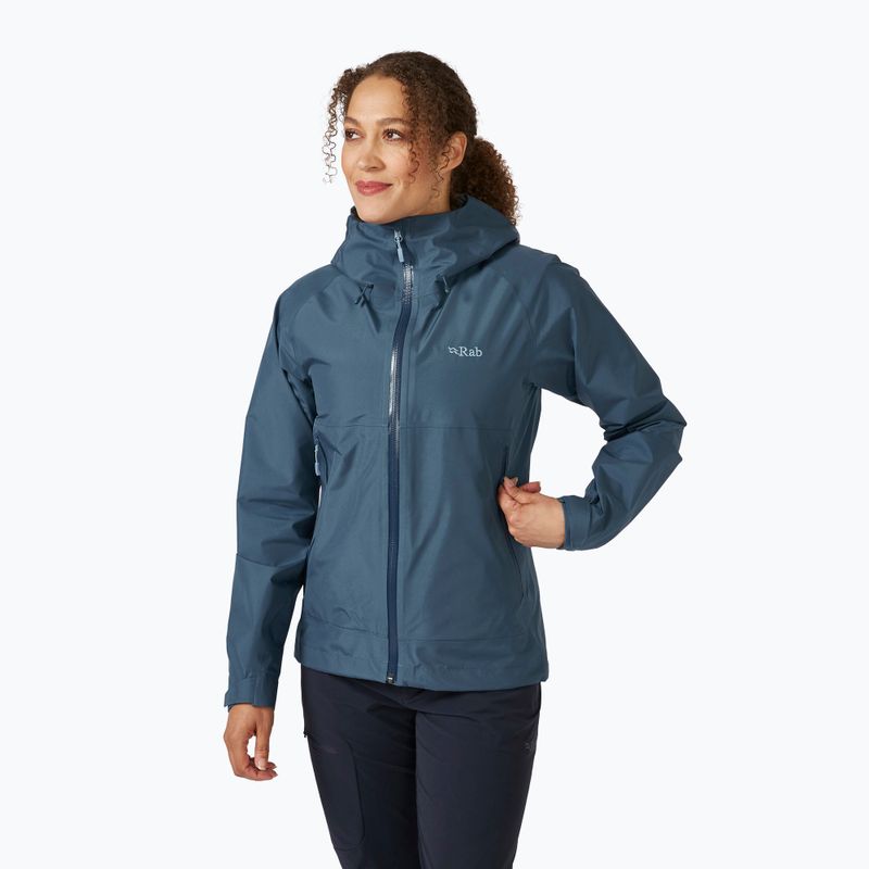 Regenjacke Damen Rab Namche Paclite blau QWH-6