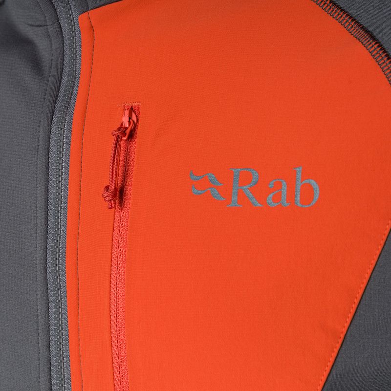 Herrenpullover Rab Superflux Hoody graphene/firecracker 7