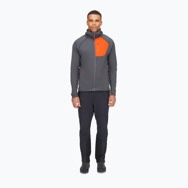 Herrenpullover Rab Superflux Hoody graphene/firecracker 4