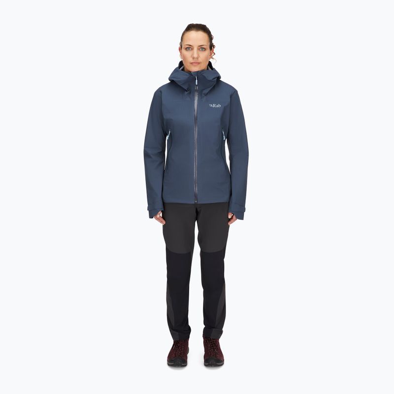 Regenjacke Damen Rab Downpour Light tempest blue 2