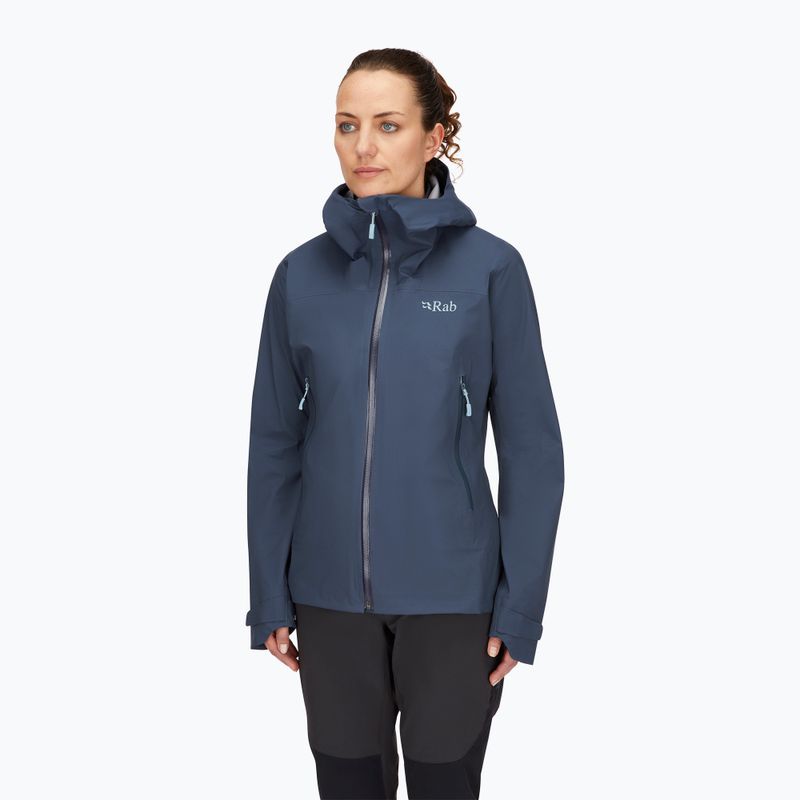 Regenjacke Damen Rab Downpour Light tempest blue 4