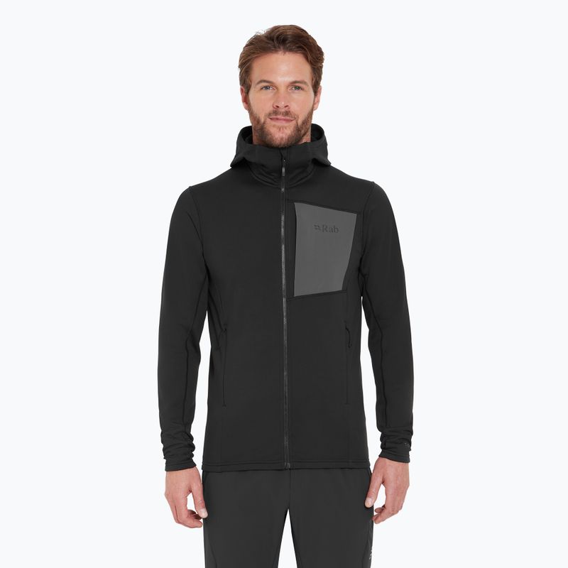 Herrenpullover Rab Superflux Hoody black QFG-13-BLK