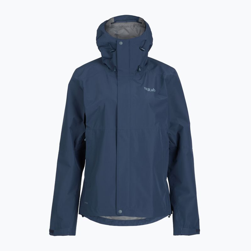Damen Regenjacke Rab Downpour tempest blau