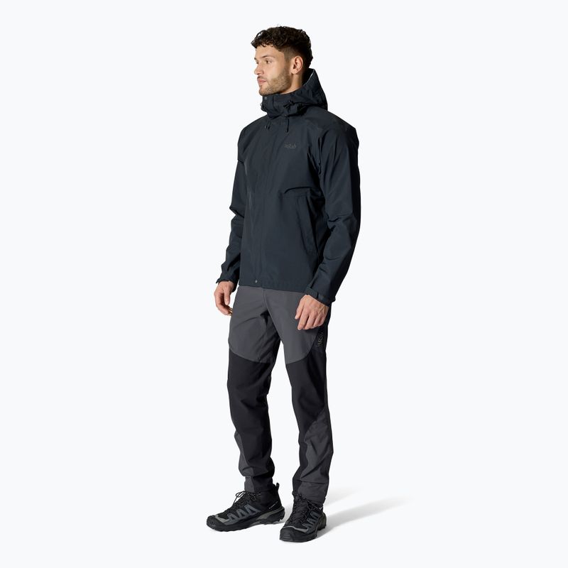 Herren Regenjacke Rab Firewall schwarz 2