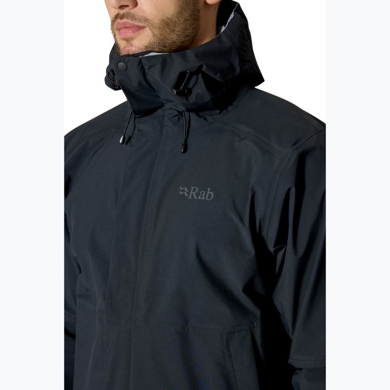 Herren Regenjacke Rab Firewall schwarz 4
