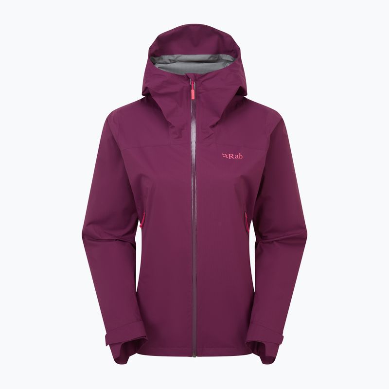 Damen-Regenjacke Rab Downpour Light mulberry