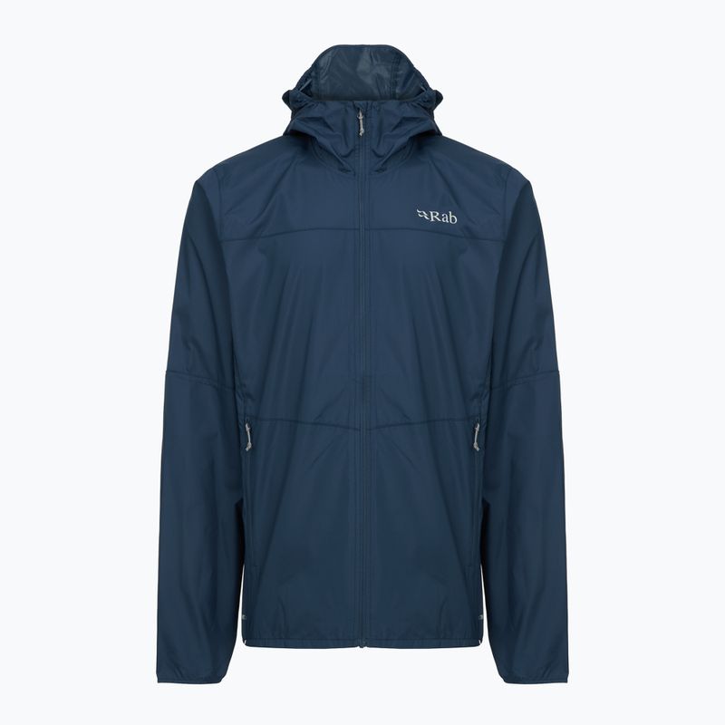 Men's Rab Windgather Hoody Jacke tempest blau