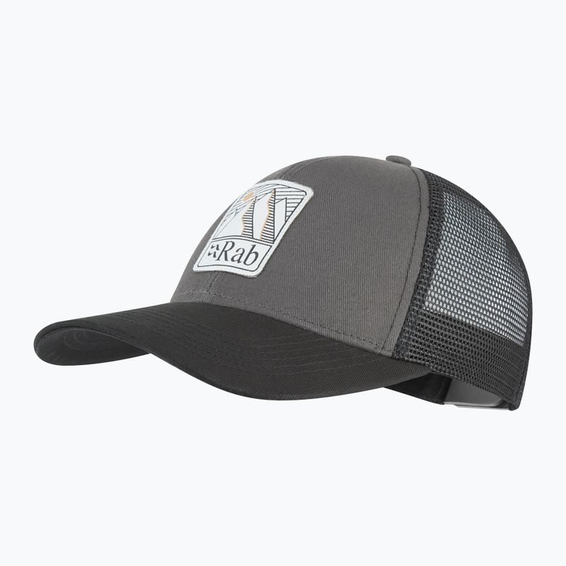 Rab Dihedral Badge graphene/beluga Baseballkappe