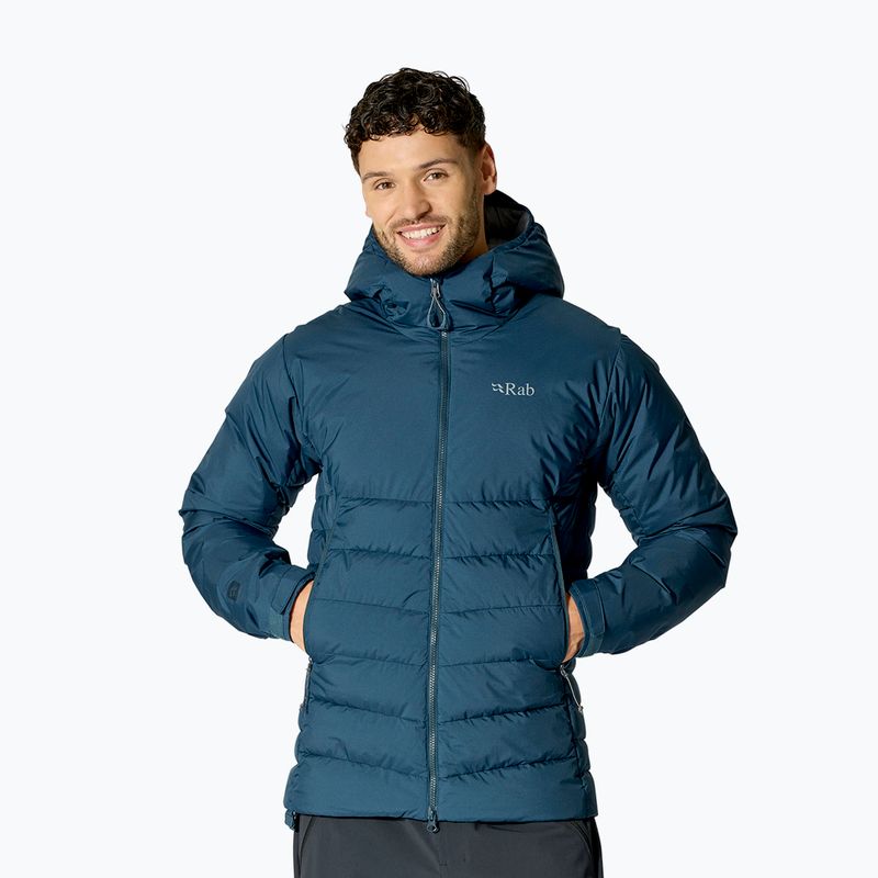 Herren-Daunenjacke Rab Infinity Windstopper Hoody tempest blue