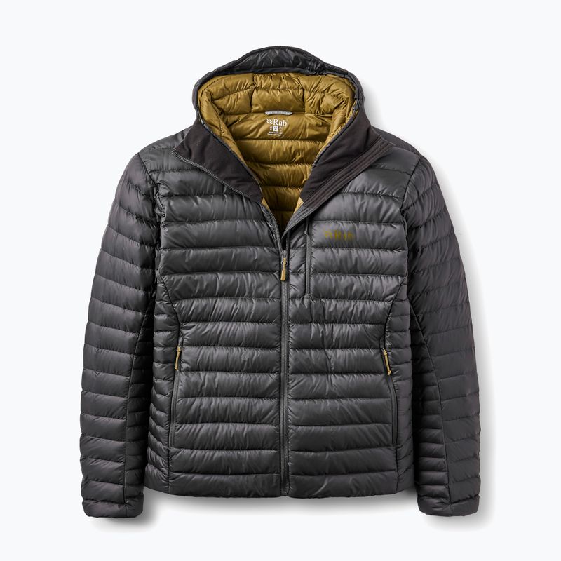 Herren-Daunenjacke Rab Microlight Alpine Hoody anthracite