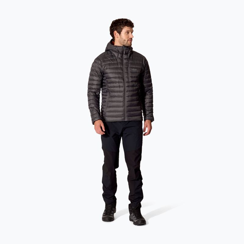 Herren-Daunenjacke Rab Microlight Alpine Hoody graphene 2