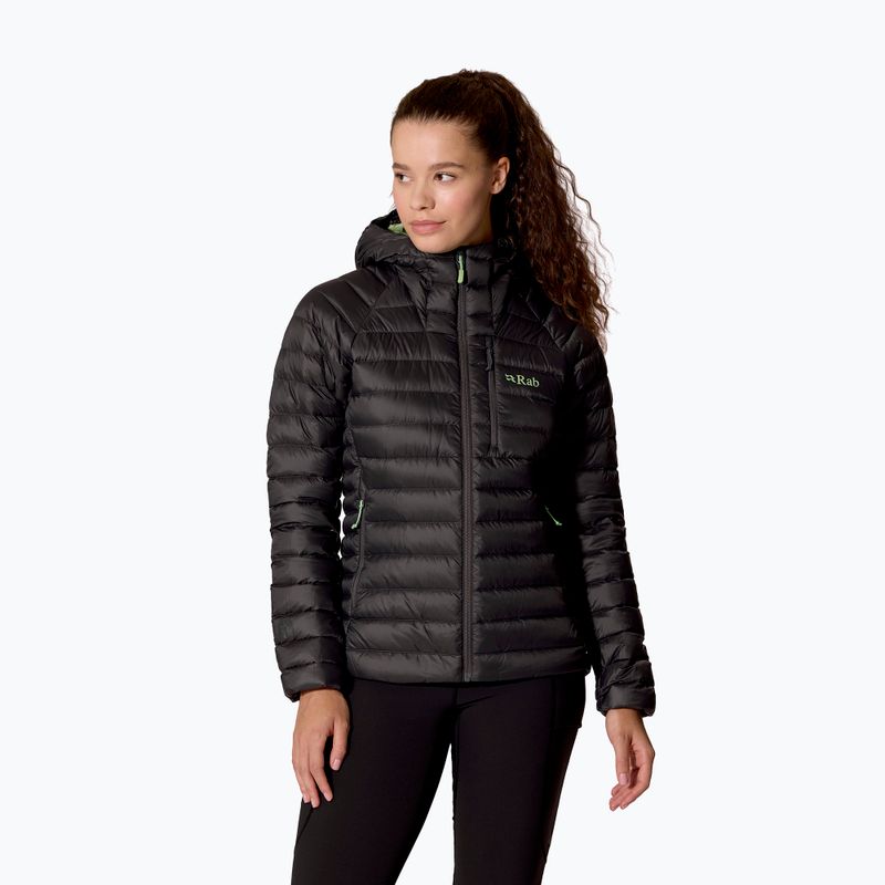 Damen-Daunenjacke Rab Microlight Alpine Hoody graphene