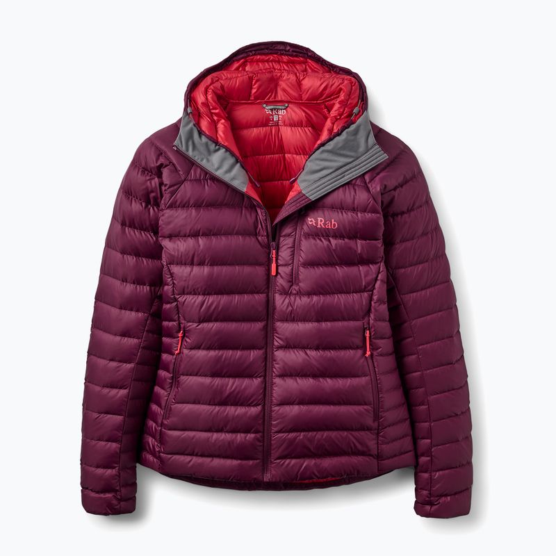 Damen-Daunenjacke Rab Microlight Alpine Hoody mulberry