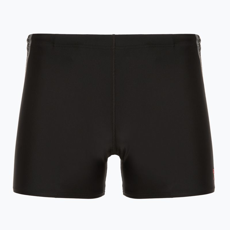 Herren-Schwimmshorts Speedo Placement Aquashort schwarz/rot