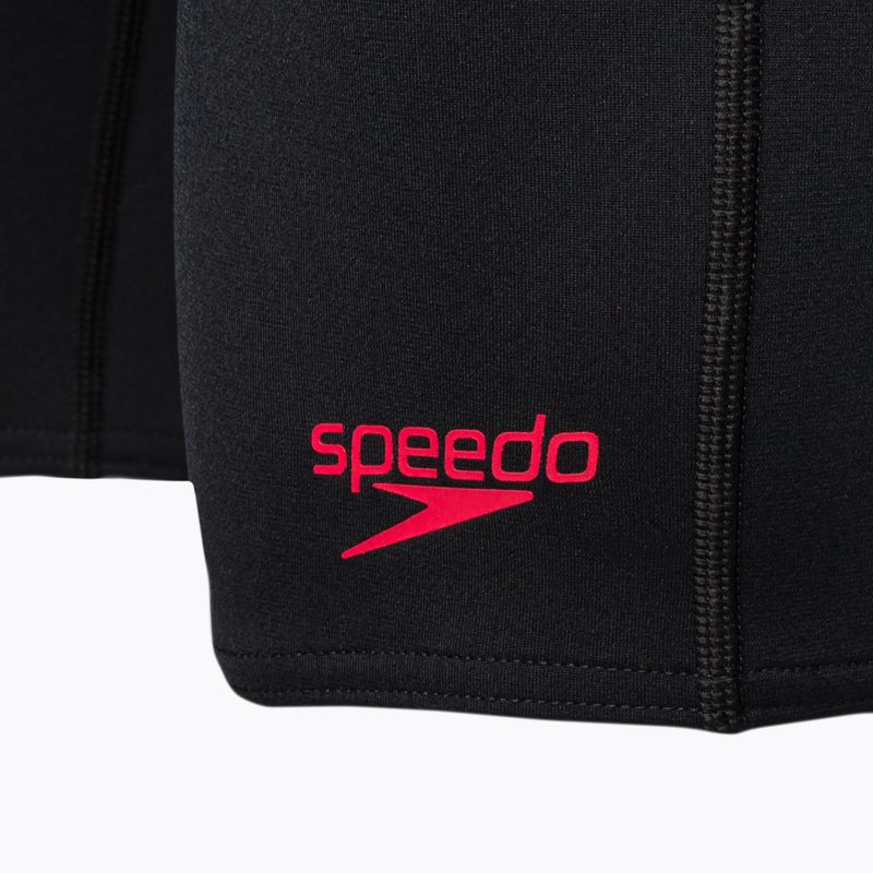 Herren Speedo Tech Panel Jammer Badebekleidung schwarz und rot 8-00303414537