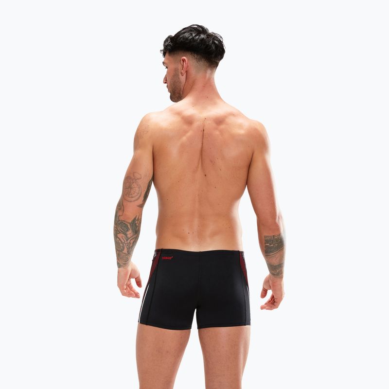 Speedo Tech Panel Aquashort Herren Schwimmunterhose schwarz und rot 8-00303514539
