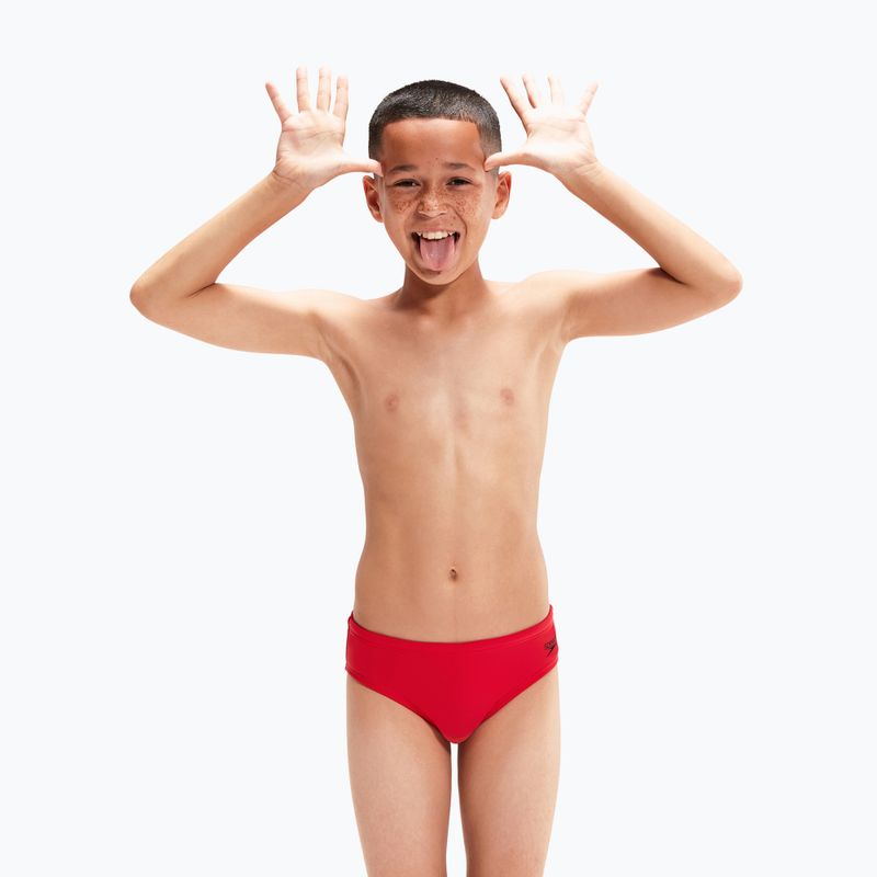 Speedo Logo Slip Kinder Badehose rot 8-00314914374 4