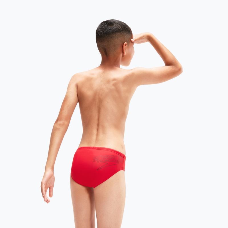 Speedo Logo Slip Kinder Badehose rot 8-00314914374 6