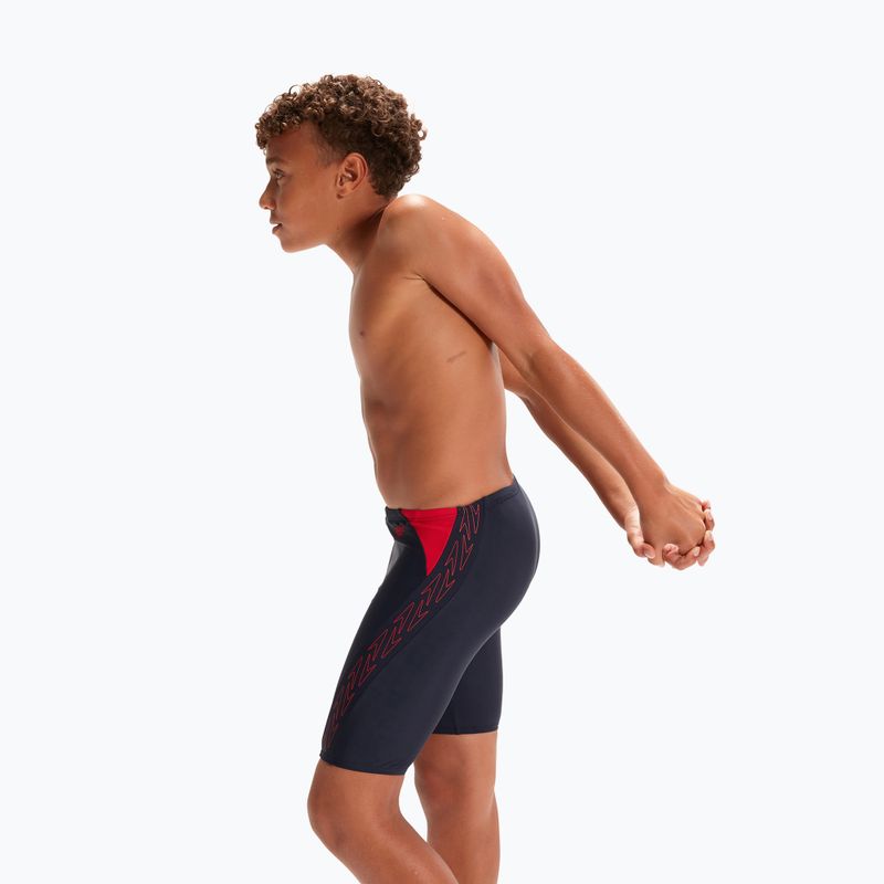 Speedo Hyper Boom Logo Splice Kinder schwimmen Jammer Marineblau 8-00315215178