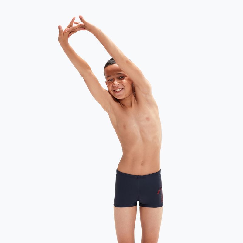 Speedo Hyper Boom Logo Placement Aquashort Kinder Badehose navy blau 8-00315415190 5