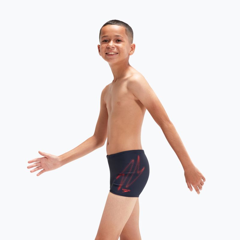 Speedo Hyper Boom Logo Placement Aquashort Kinder Badehose navy blau 8-00315415190 6